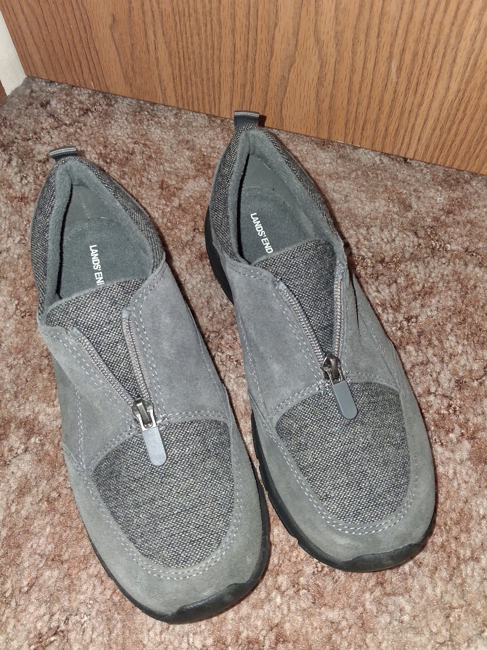 Lands' End Gray Slip-On Women's Casual Loafers - Picture 6 of 6